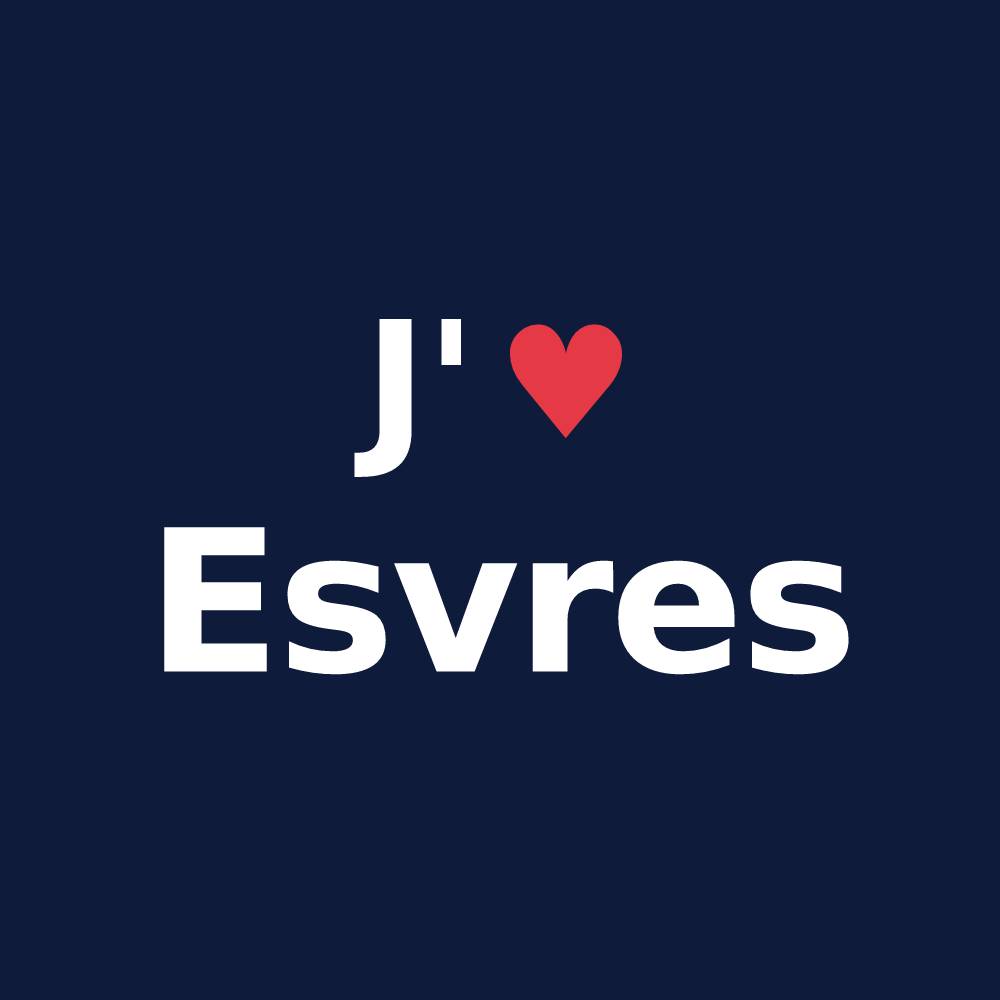 T-shirt personnalisé Esvres — design J'aime Esvres