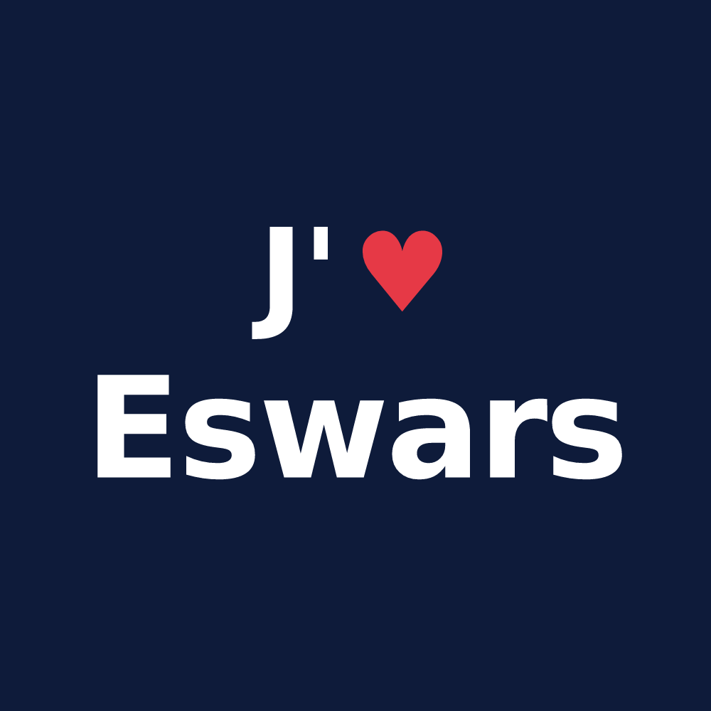 T-shirt personnalisé Eswars — design J'aime Eswars