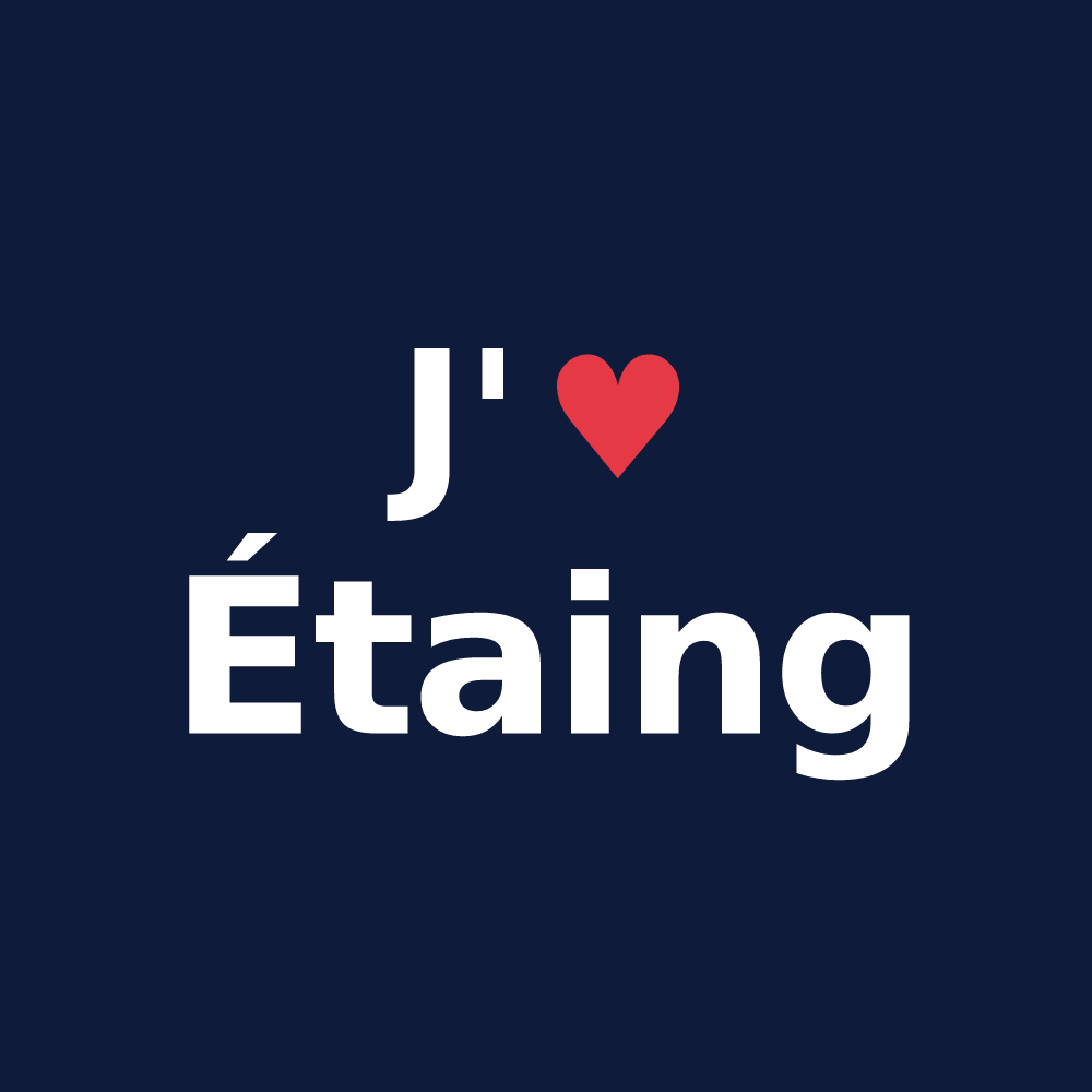 T-shirt personnalisé Étaing — design J'aime Étaing