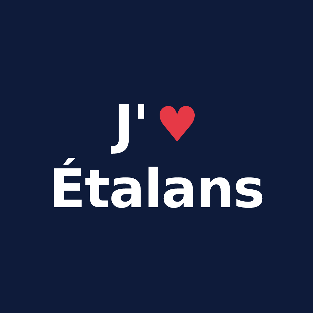 T-shirt personnalisé Étalans — design J'aime Étalans