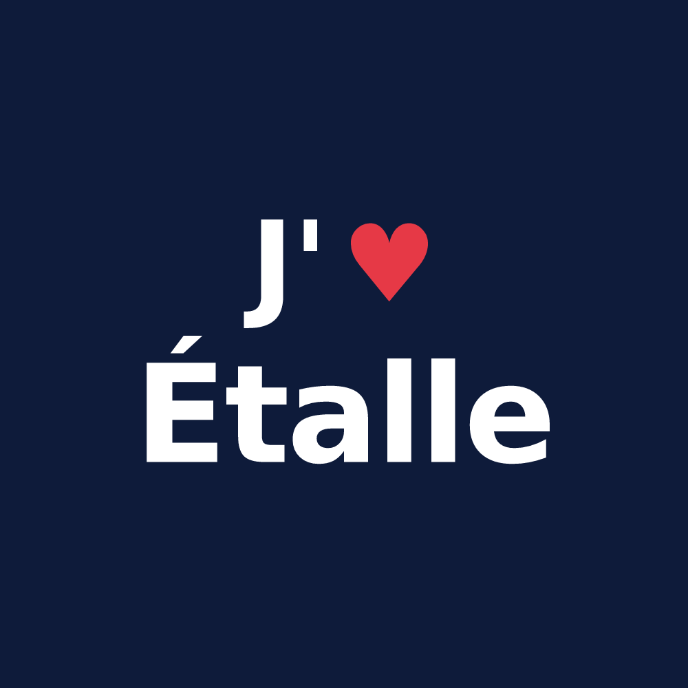 T-shirt personnalisé Étalle — design J'aime Étalle