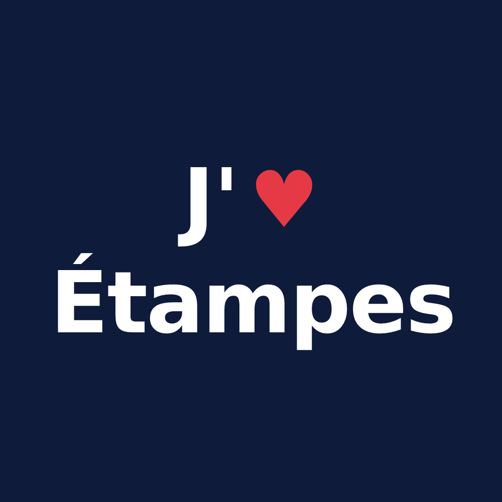 T-shirt personnalisé Étampes — design J'aime Étampes