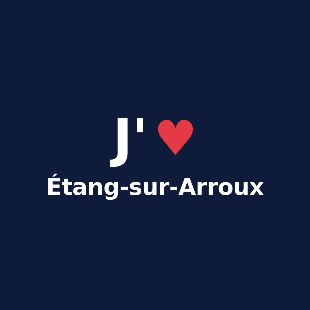 T-shirt personnalisé Étang-sur-Arroux — design J'aime Étang-sur-Arroux
