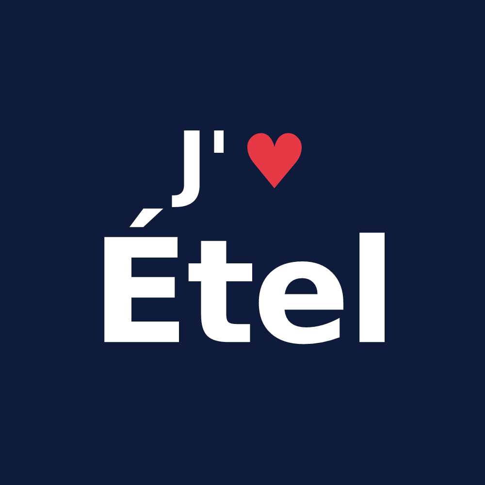 T-shirt personnalisé Étel — design J'aime Étel
