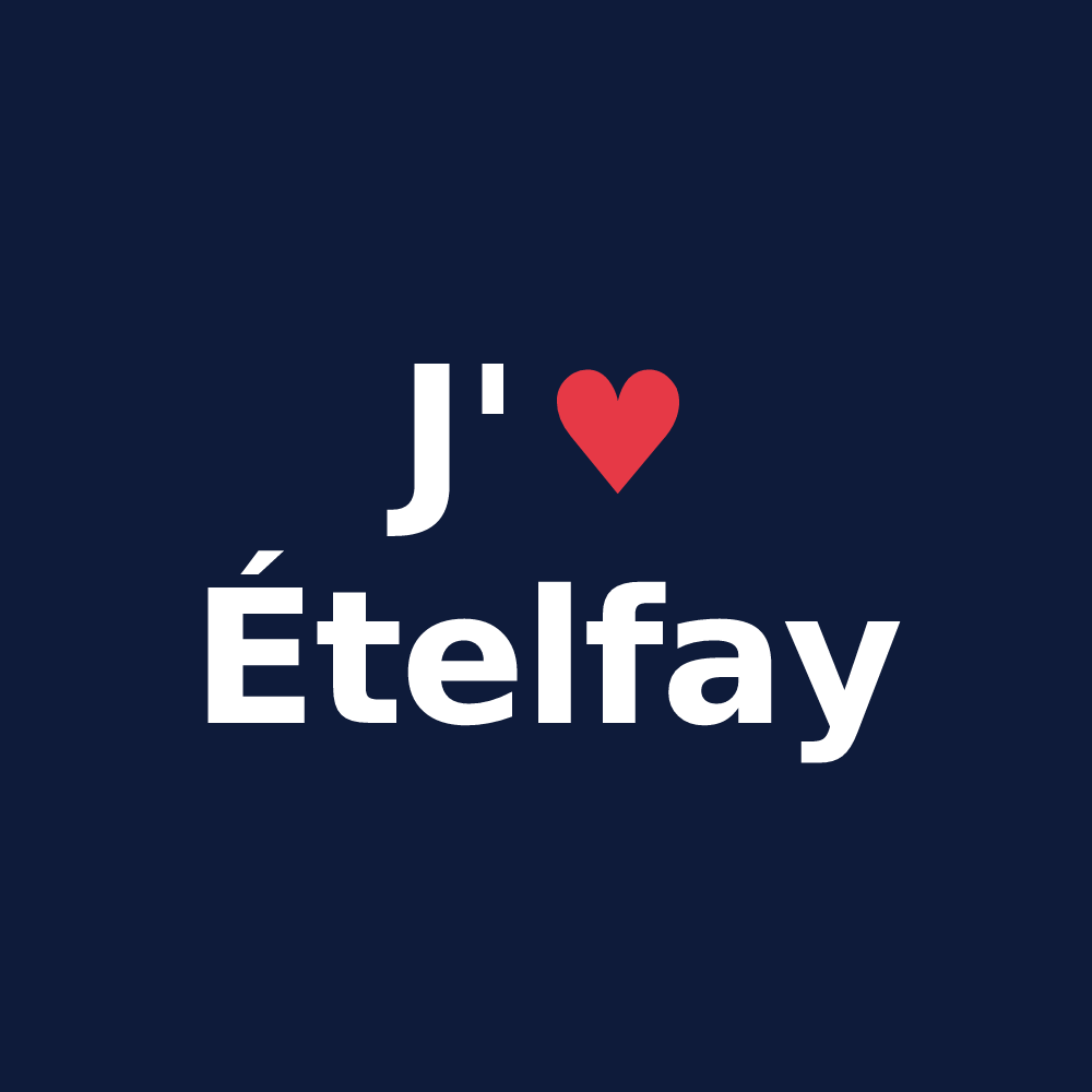T-shirt personnalisé Ételfay — design J'aime Ételfay
