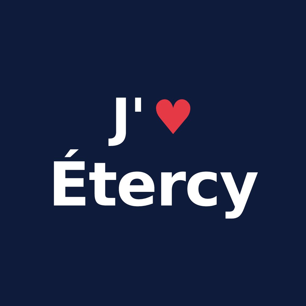 T-shirt personnalisé Étercy — design J'aime Étercy