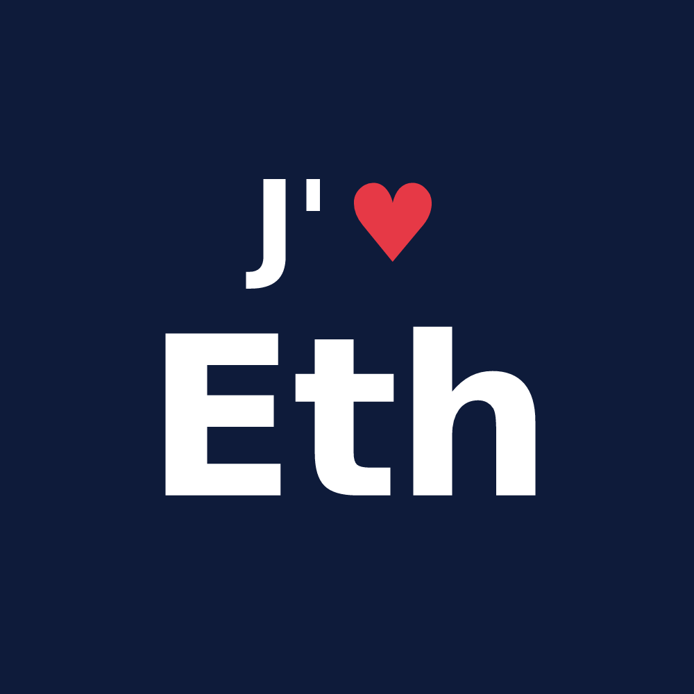 T-shirt personnalisé Eth — design J'aime Eth