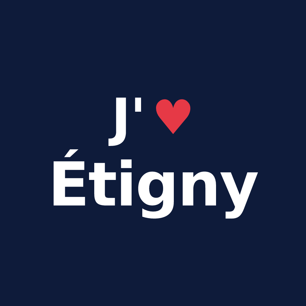 T-shirt personnalisé Étigny — design J'aime Étigny