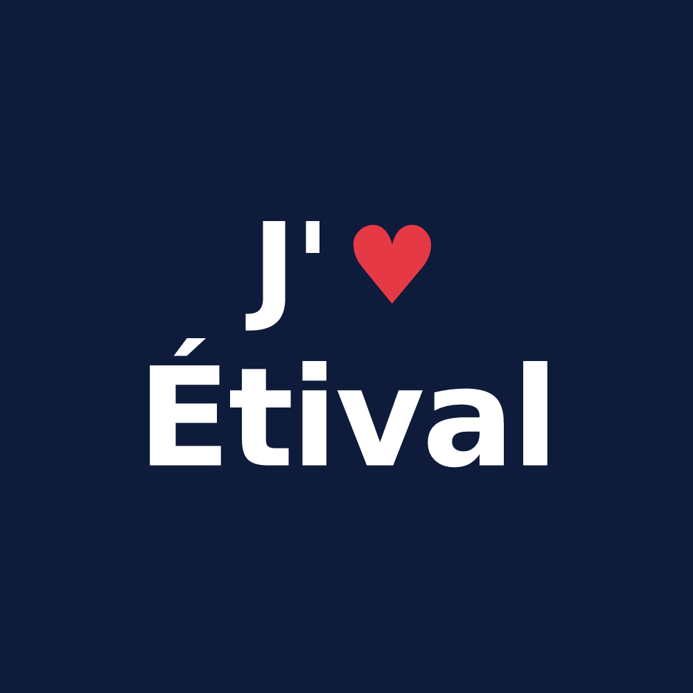 T-shirt personnalisé Étival — design J'aime Étival
