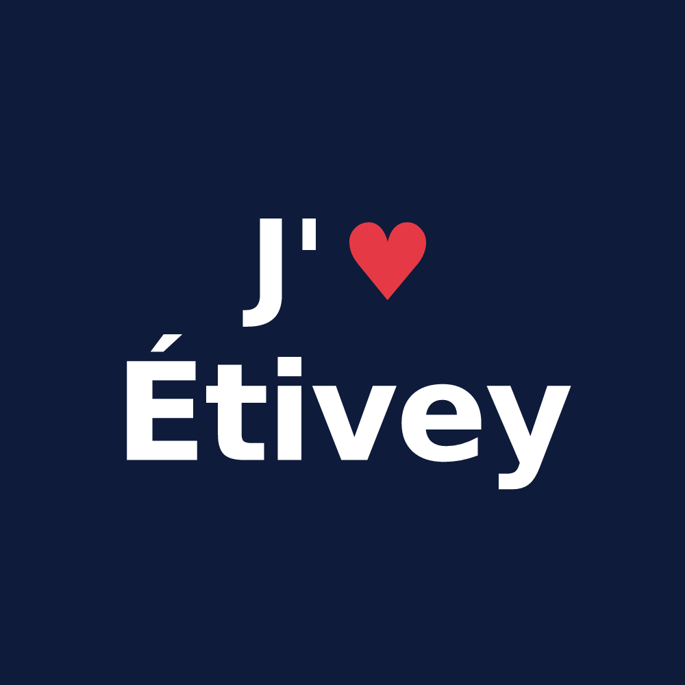T-shirt personnalisé Étivey — design J'aime Étivey