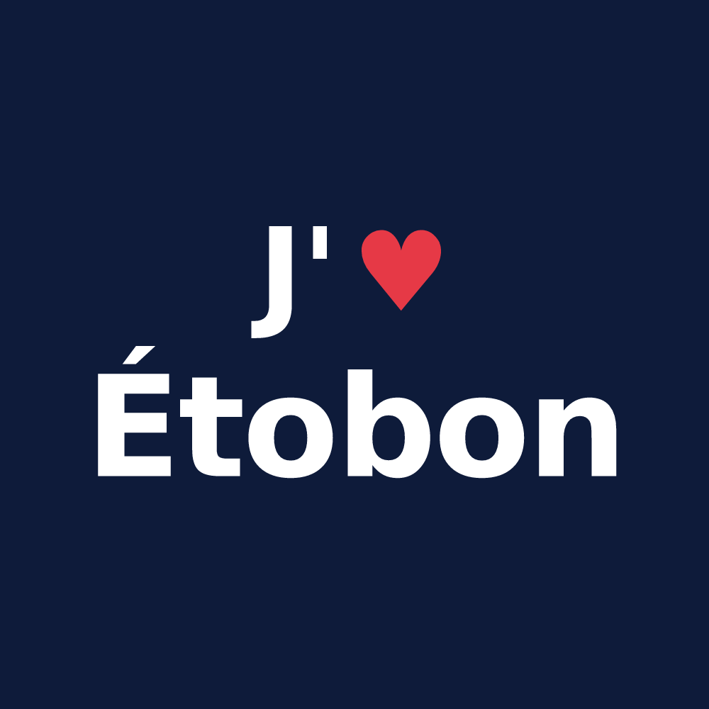 T-shirt personnalisé Étobon — design J'aime Étobon