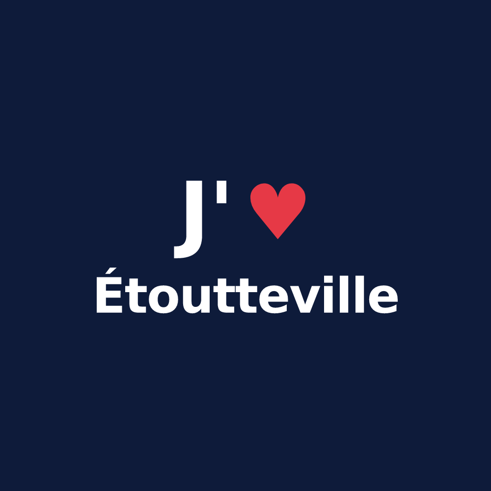 T-shirt personnalisé Étoutteville — design J'aime Étoutteville