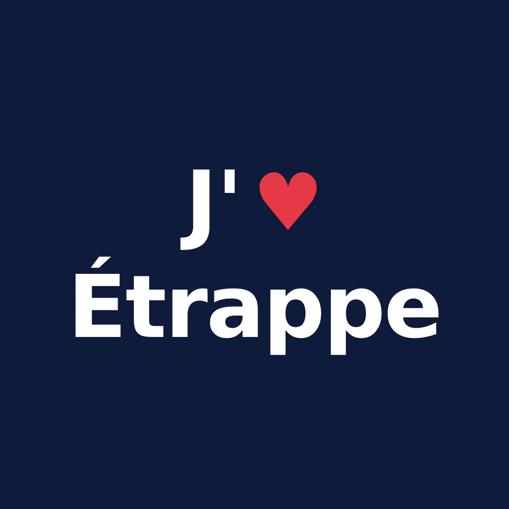 T-shirt personnalisé Étrappe — design J'aime Étrappe
