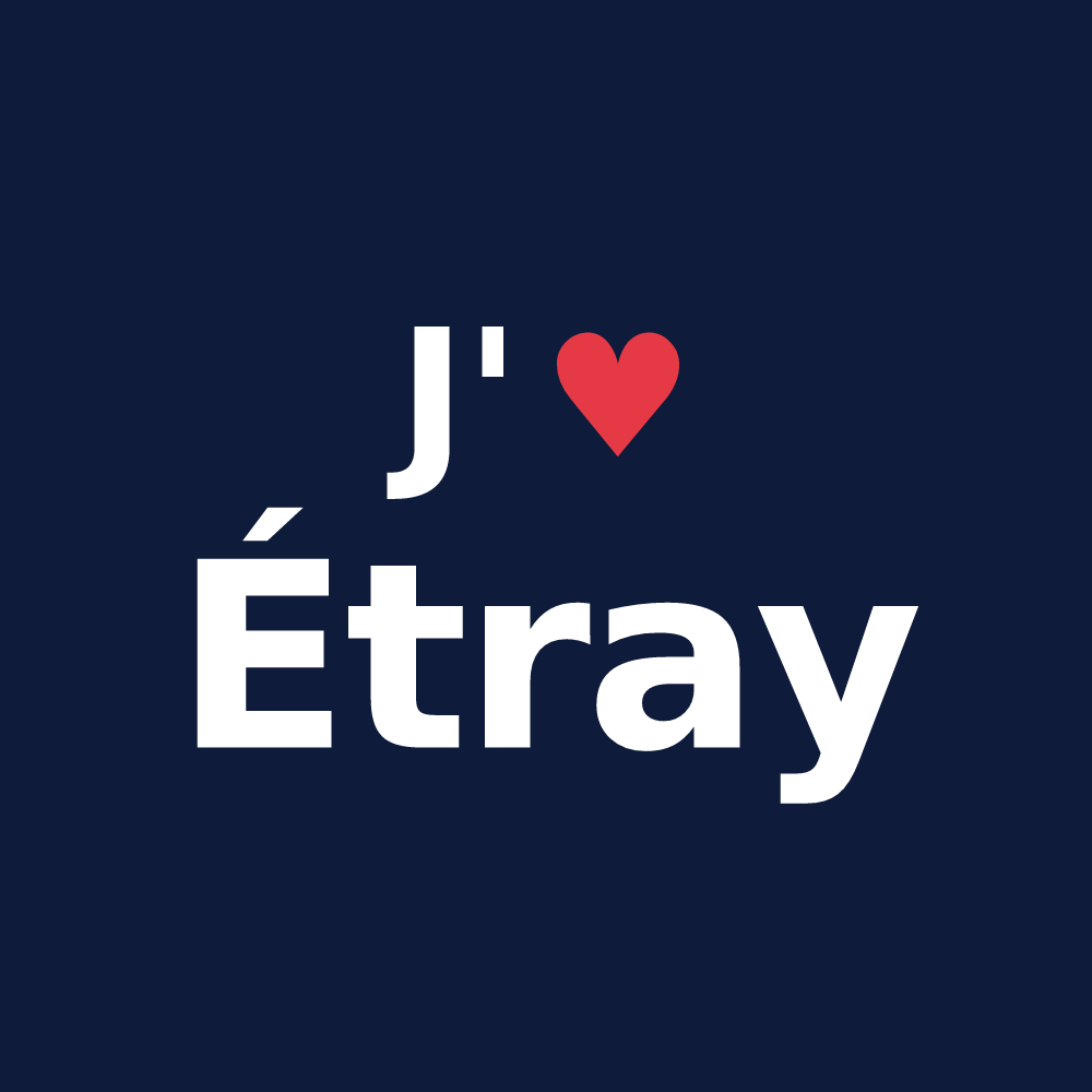 T-shirt personnalisé Étray — design J'aime Étray