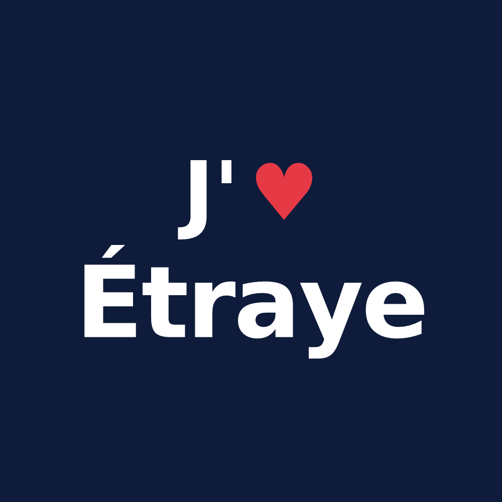 T-shirt personnalisé Étraye — design J'aime Étraye