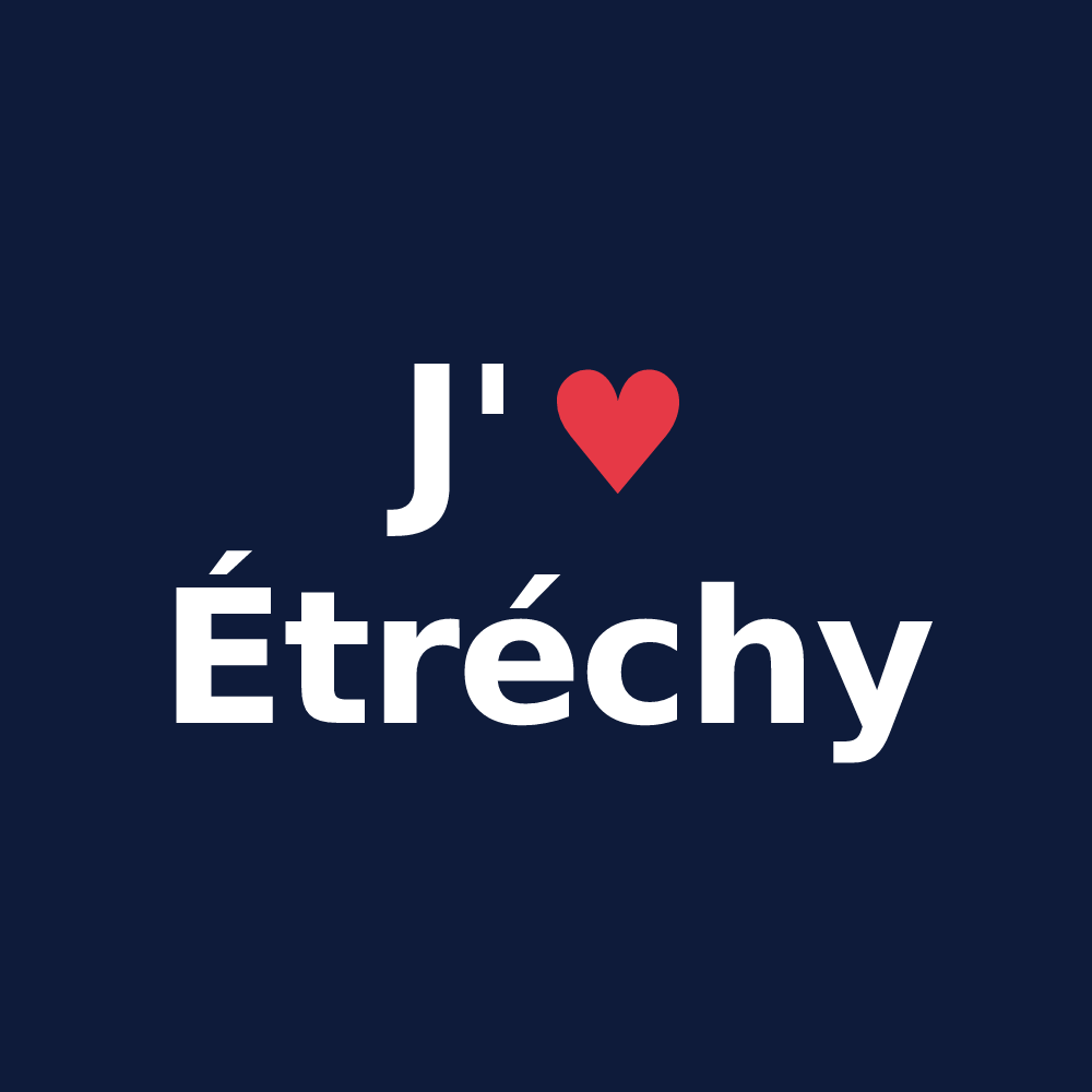 T-shirt personnalisé Étréchy — design J'aime Étréchy