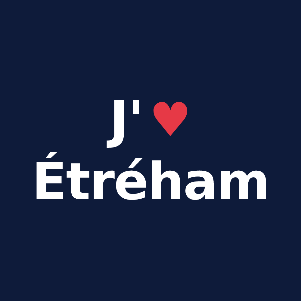 T-shirt personnalisé Étréham — design J'aime Étréham