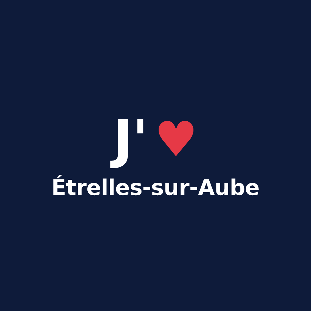 T-shirt personnalisé Étrelles-sur-Aube — design J'aime Étrelles-sur-Aube