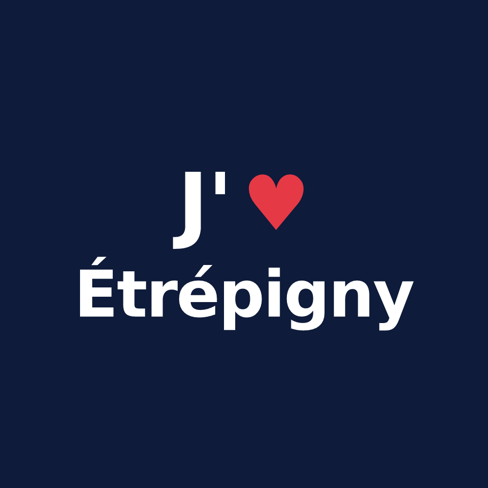 T-shirt personnalisé Étrépigny — design J'aime Étrépigny