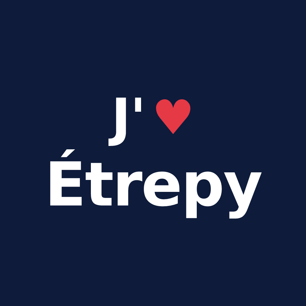 T-shirt personnalisé Étrepy — design J'aime Étrepy