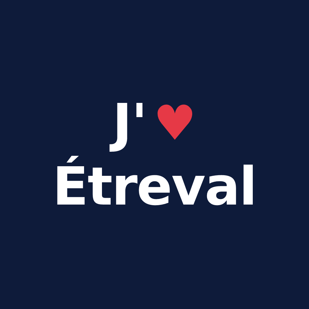 T-shirt personnalisé Étreval — design J'aime Étreval