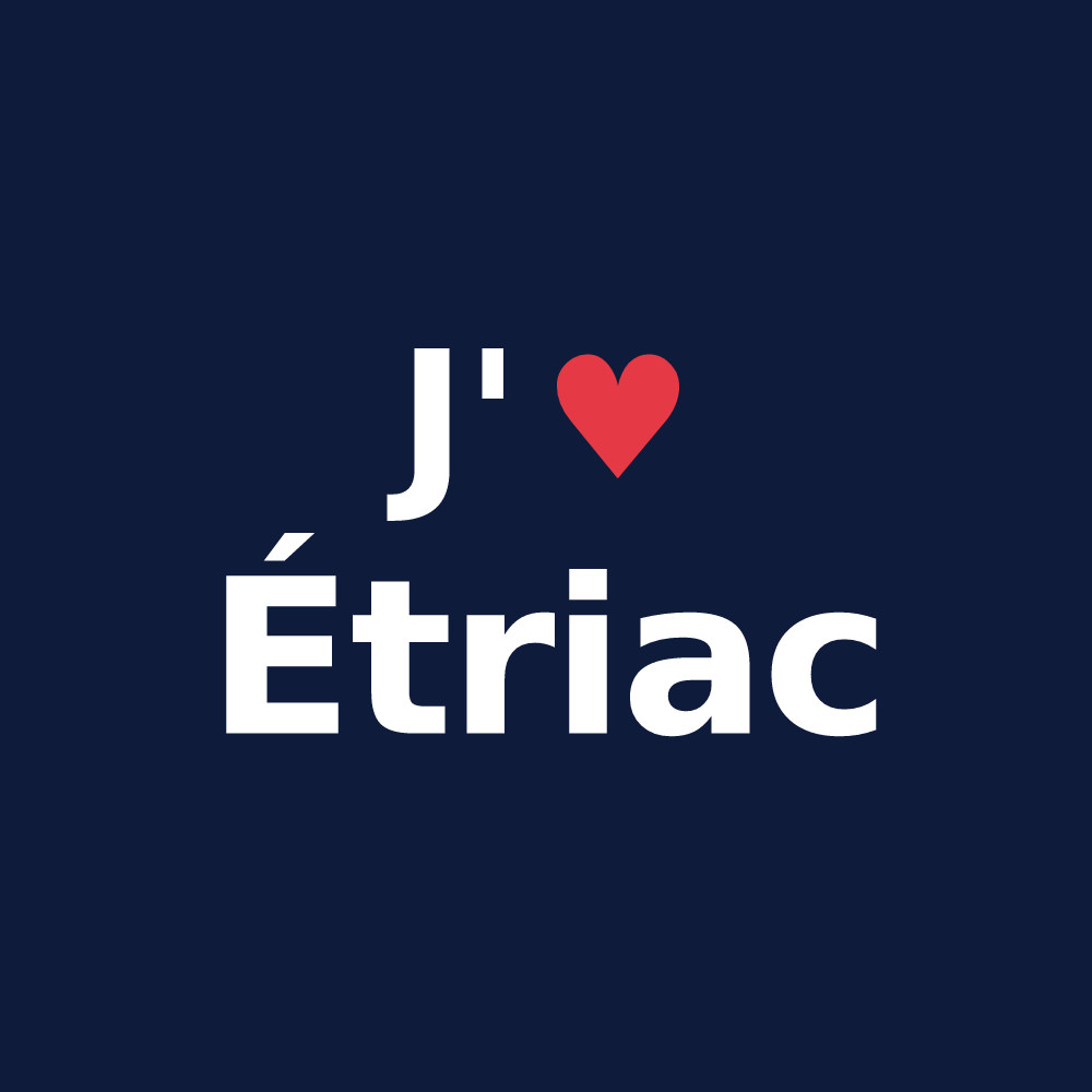 T-shirt personnalisé Étriac — design J'aime Étriac