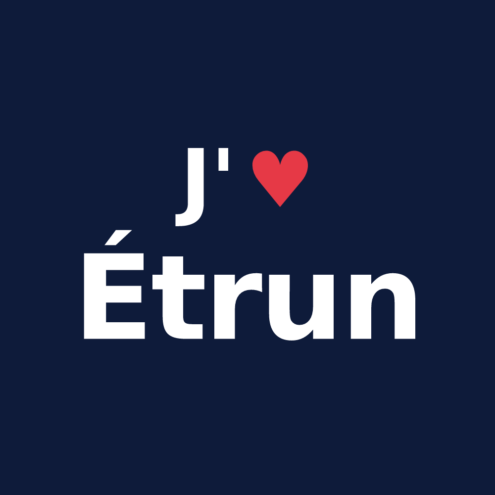 T-shirt personnalisé Étrun — design J'aime Étrun