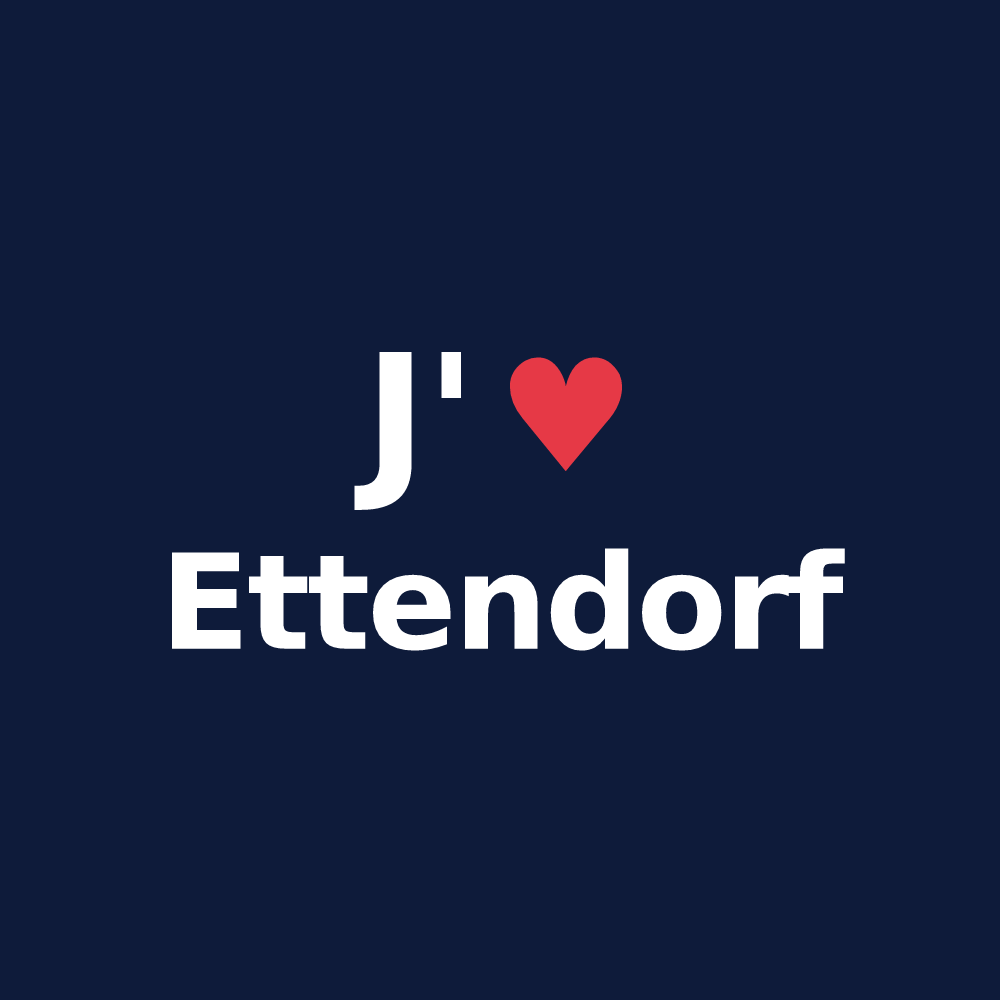 T-shirt personnalisé Ettendorf — design J'aime Ettendorf