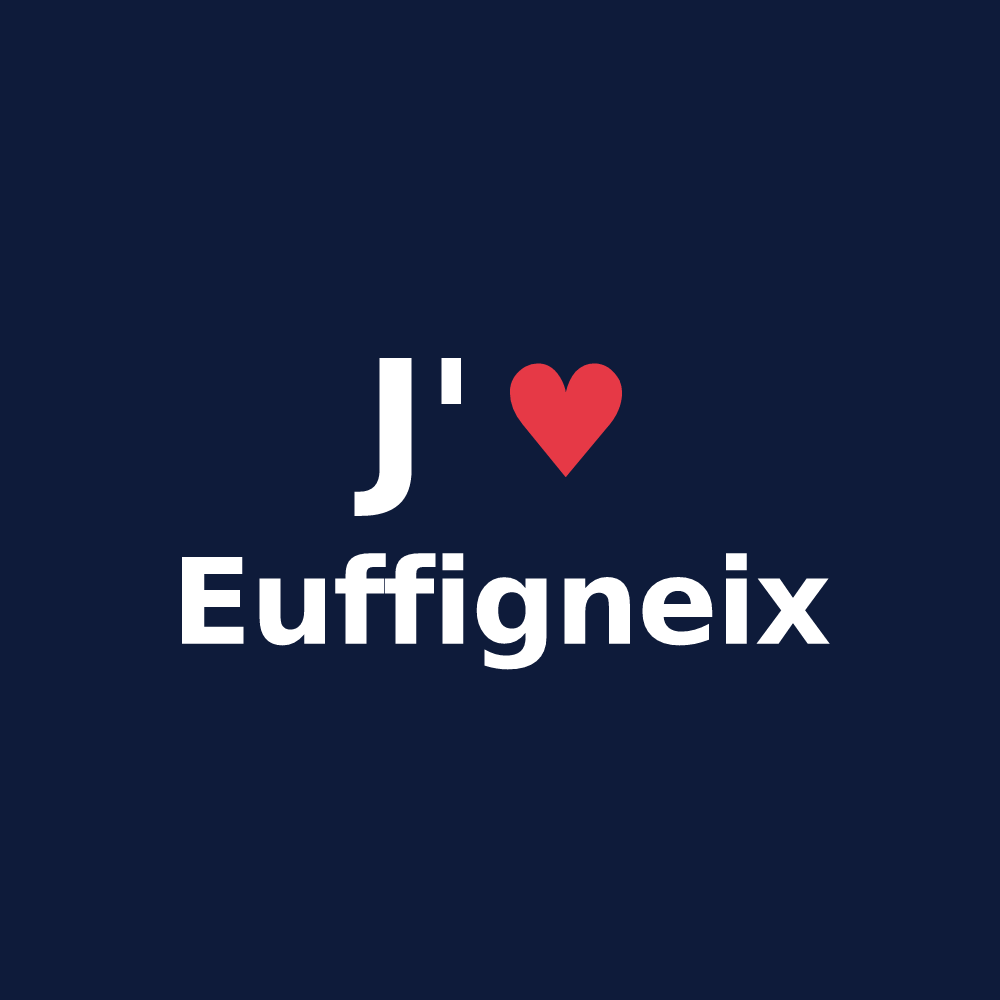 T-shirt personnalisé Euffigneix — design J'aime Euffigneix