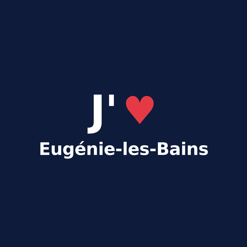 T-shirt personnalisé Eugénie-les-Bains — design J'aime Eugénie-les-Bains