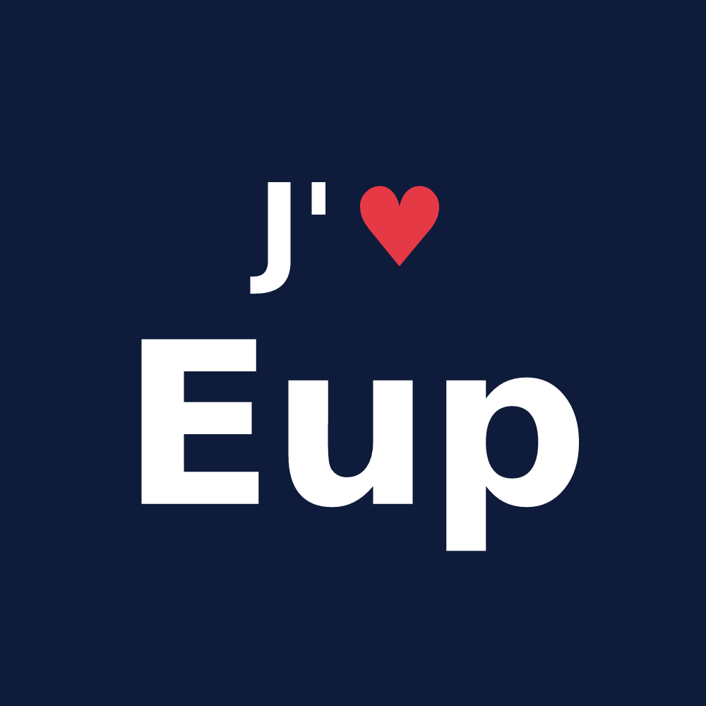 T-shirt personnalisé Eup — design « J'aime Eup » imprimé sur le t-shirt