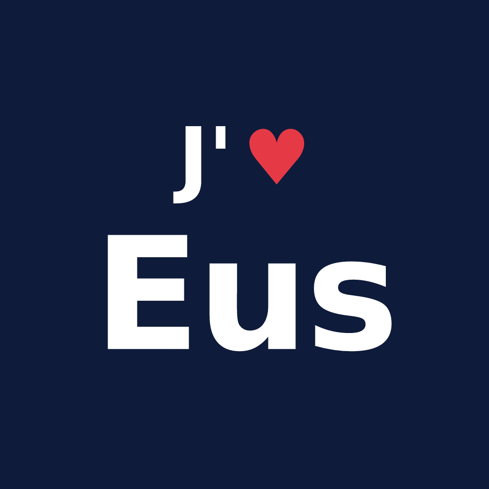 T-shirt personnalisé Eus — design J'aime Eus