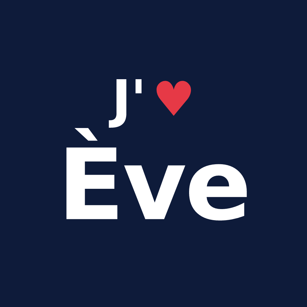 T-shirt personnalisé Ève — design J'aime Ève