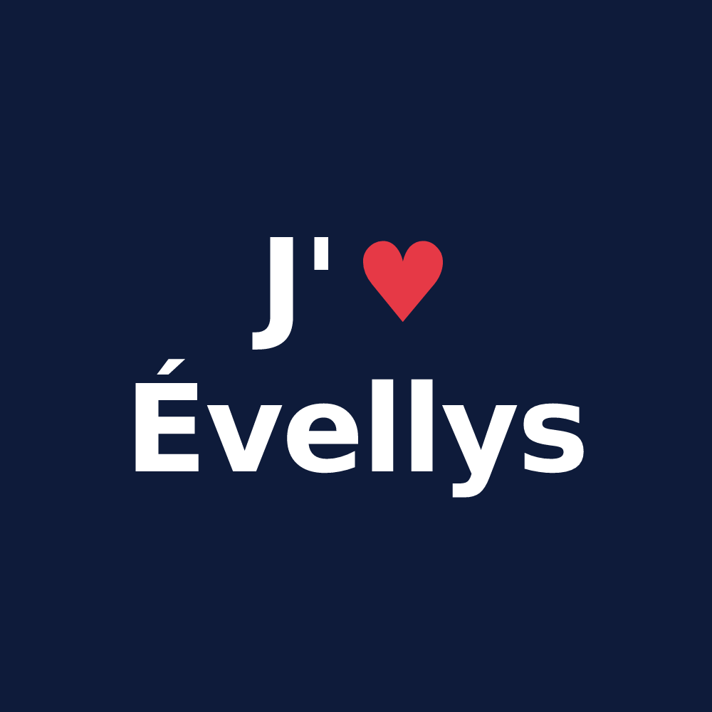 T-shirt personnalisé Évellys — design J'aime Évellys
