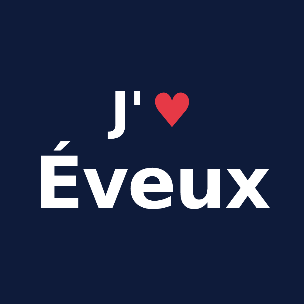 T-shirt personnalisé Éveux — design « J'aime Éveux » imprimé sur le t-shirt