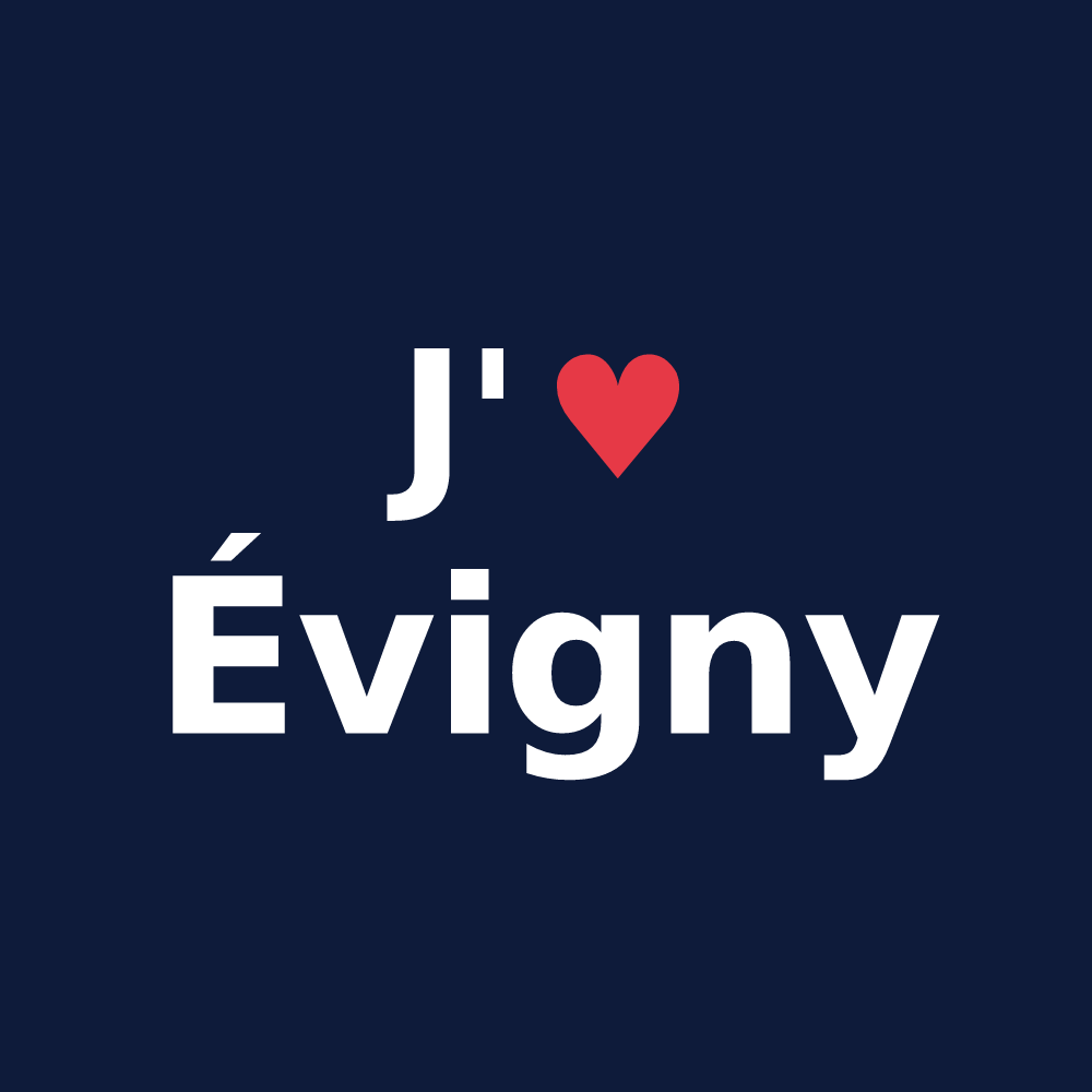 T-shirt personnalisé Évigny — design J'aime Évigny