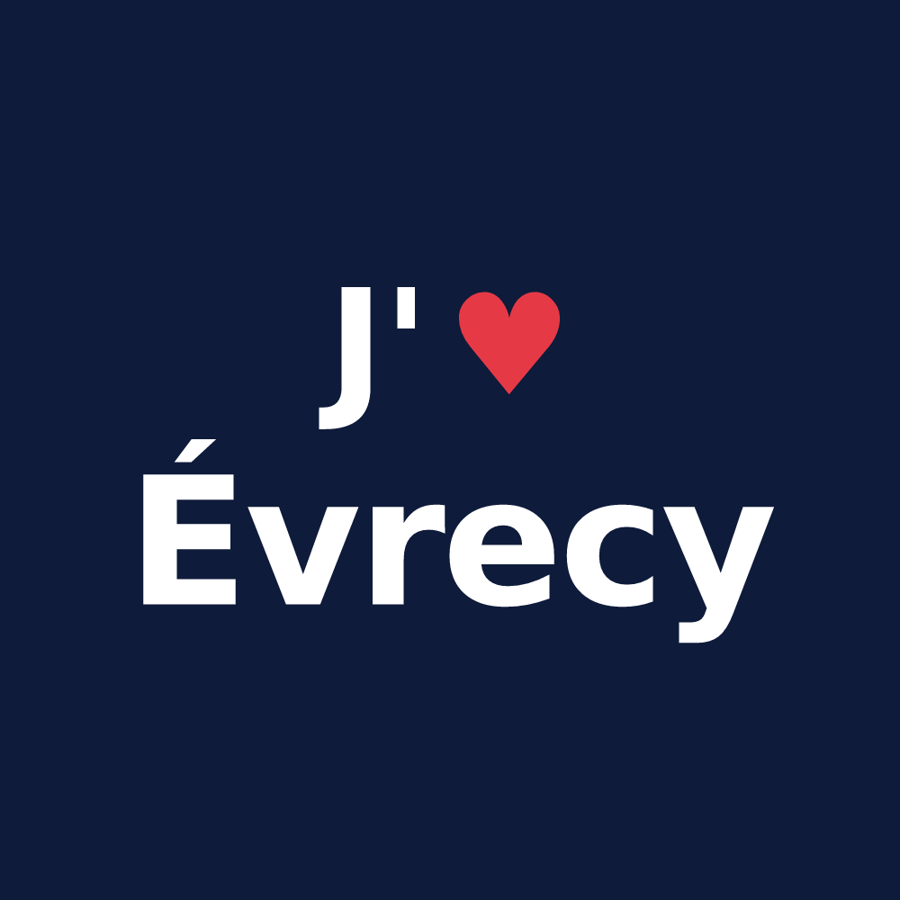 T-shirt personnalisé Évrecy — design J'aime Évrecy