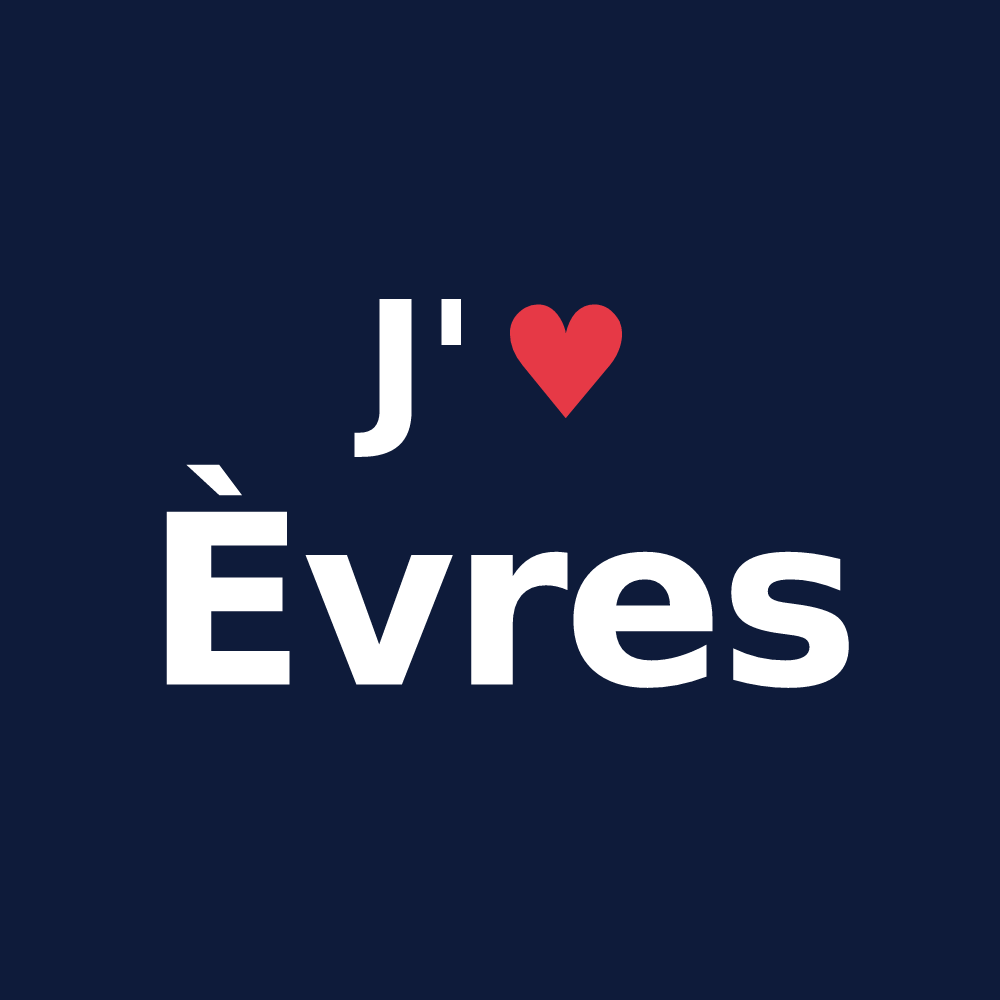 T-shirt personnalisé Èvres — design J'aime Èvres