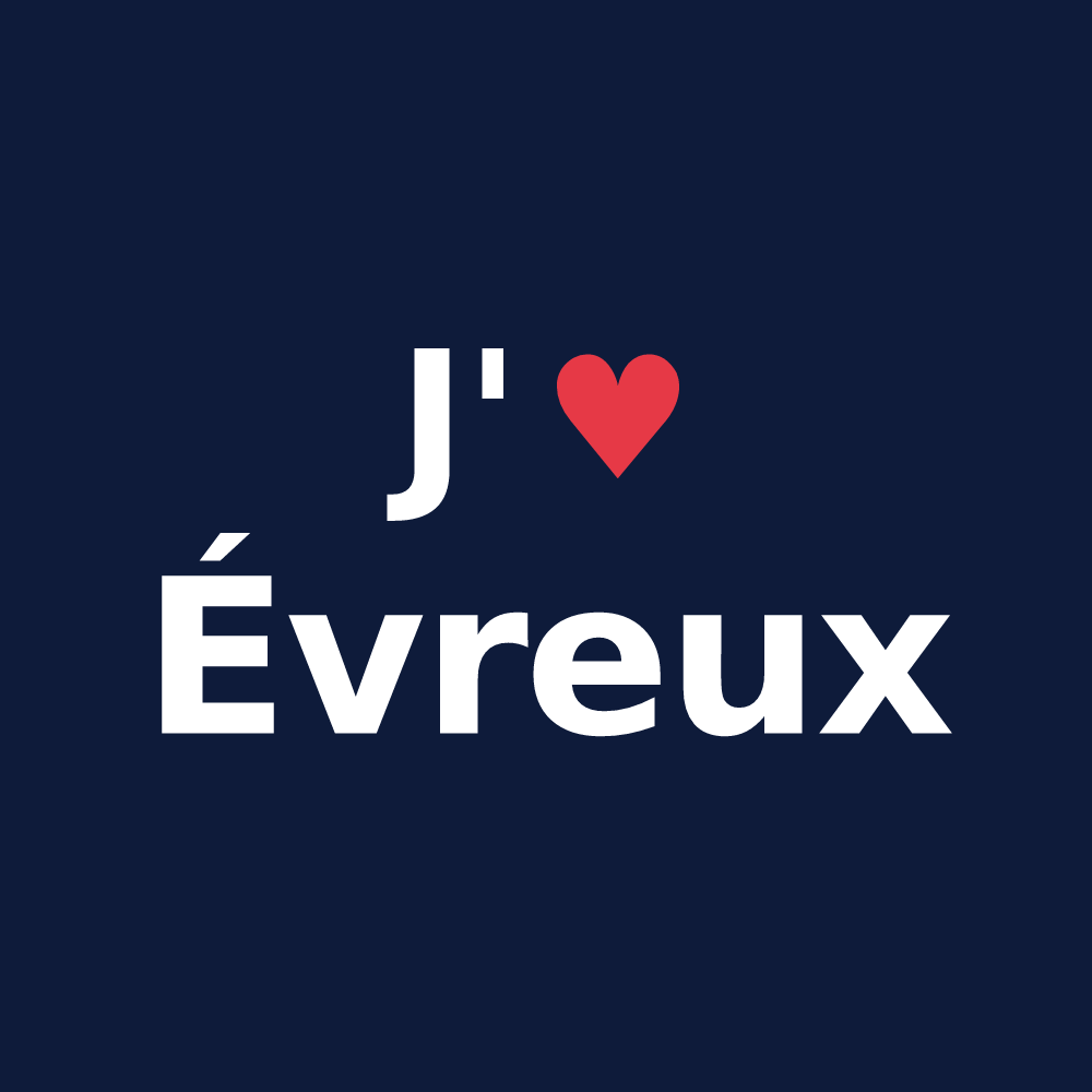 T-shirt personnalisé Évreux — design J'aime Évreux