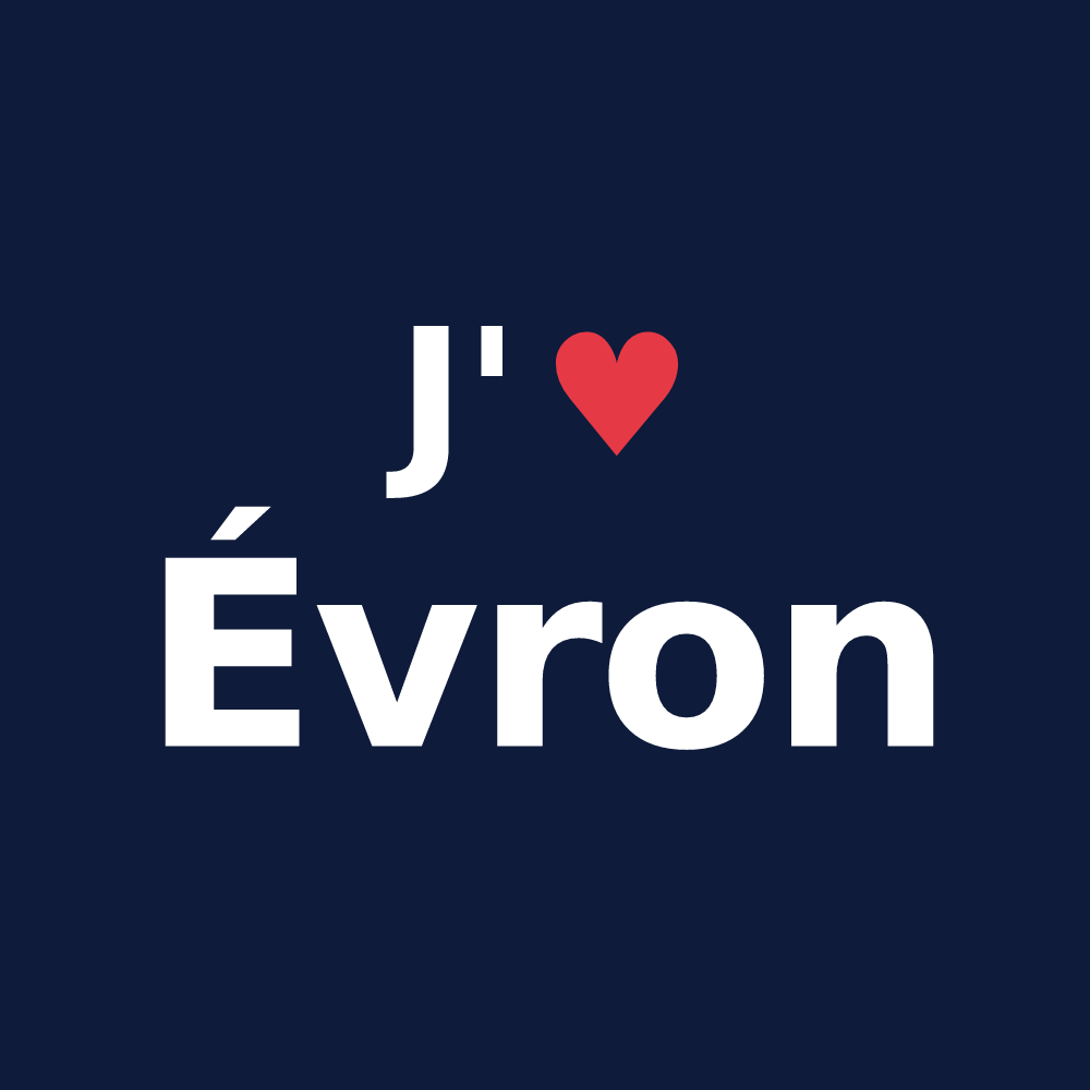T-shirt personnalisé Évron — design J'aime Évron