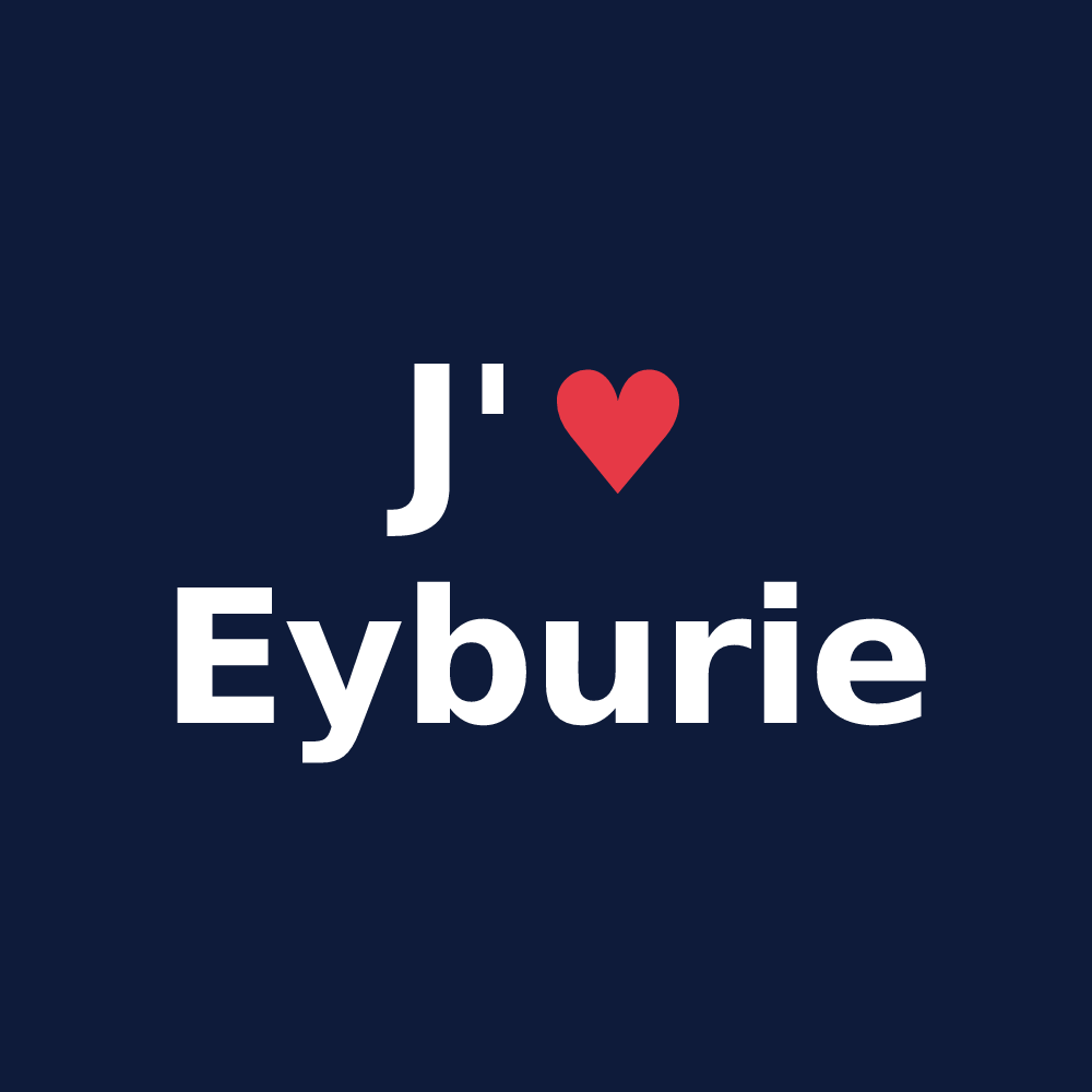 T-shirt personnalisé Eyburie — design J'aime Eyburie