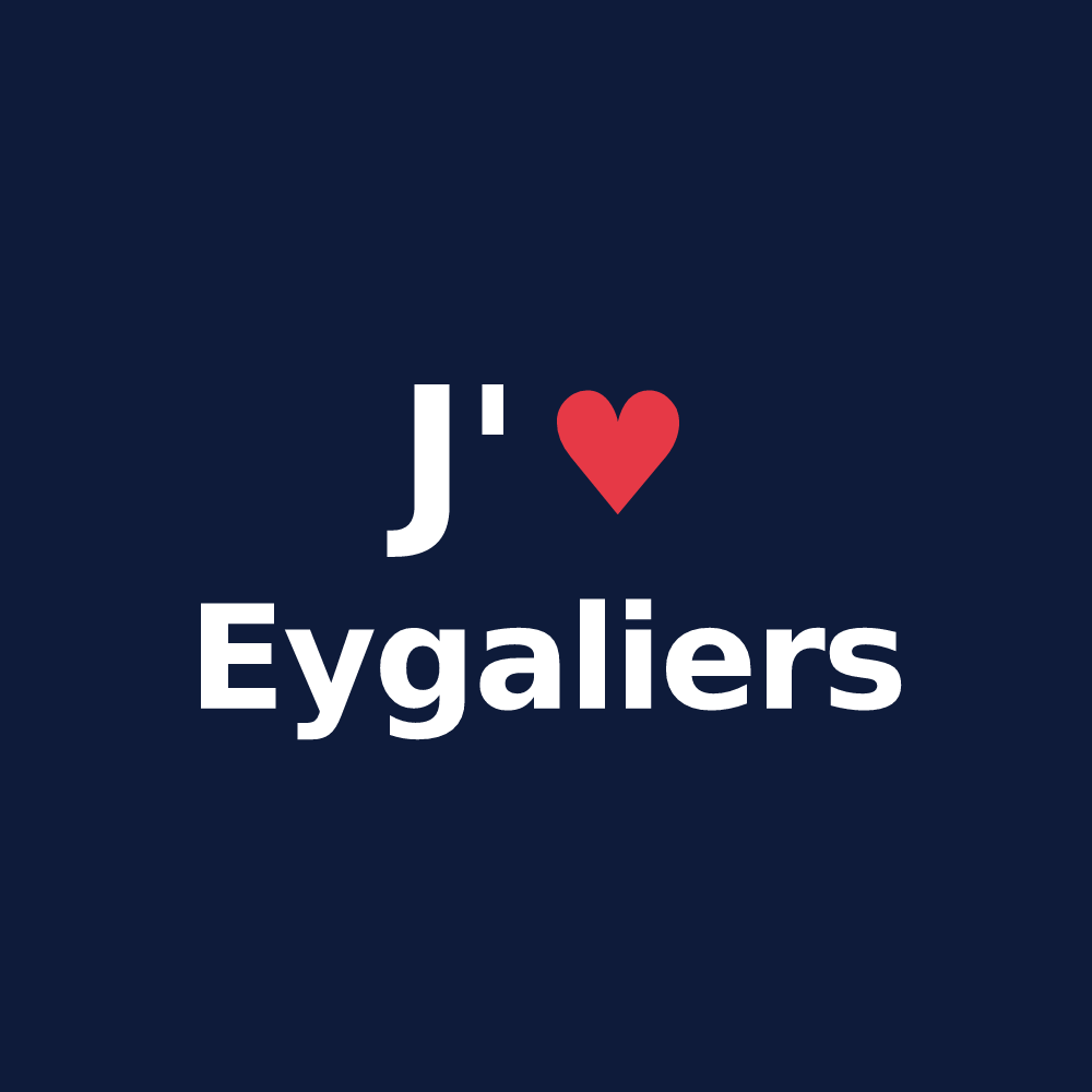 T-shirt personnalisé Eygaliers — design J'aime Eygaliers