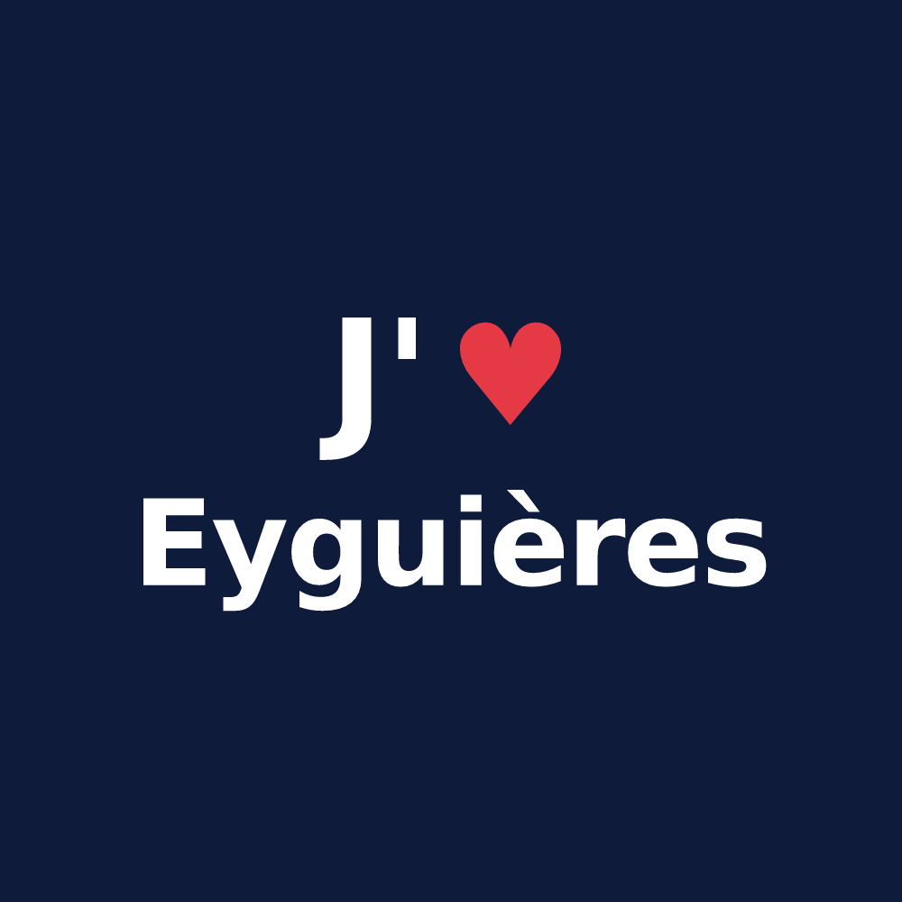 T-shirt personnalisé Eyguières — design J'aime Eyguières
