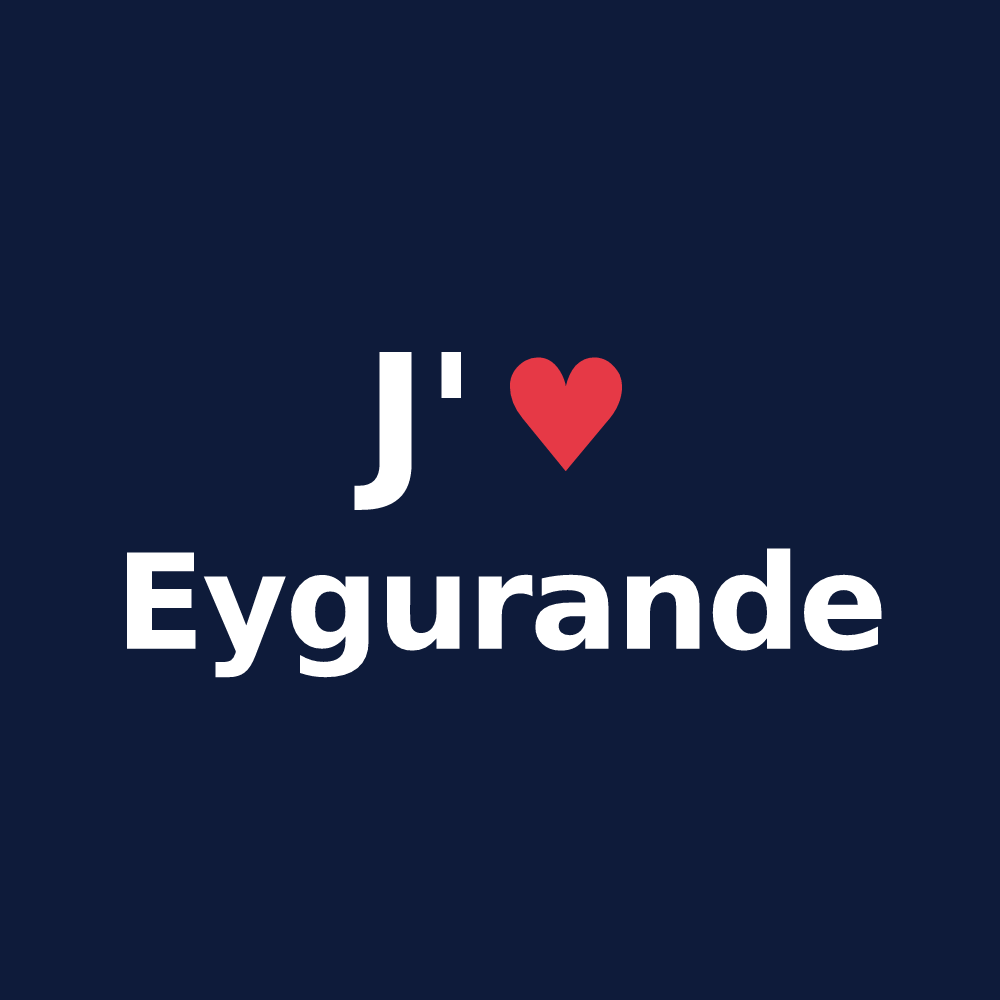 T-shirt personnalisé Eygurande — design J'aime Eygurande
