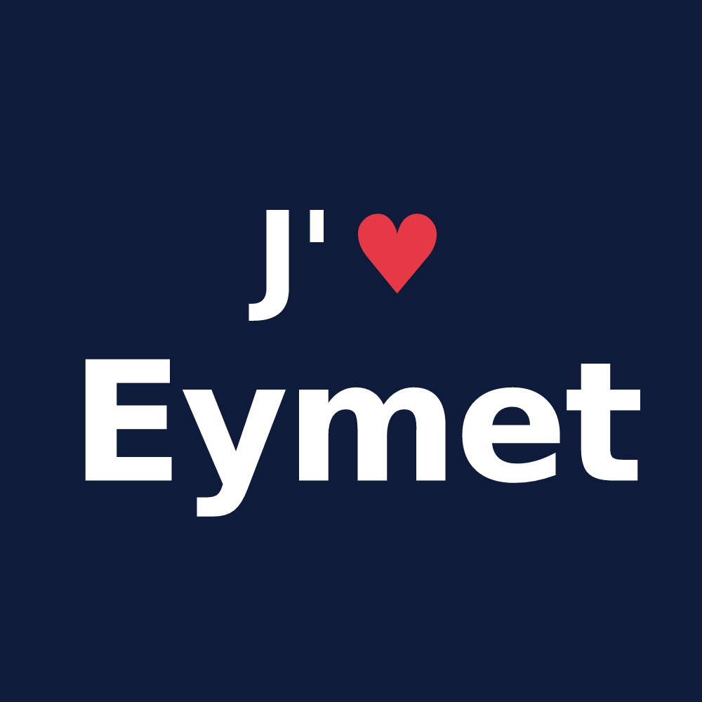 T-shirt personnalisé Eymet — design J'aime Eymet