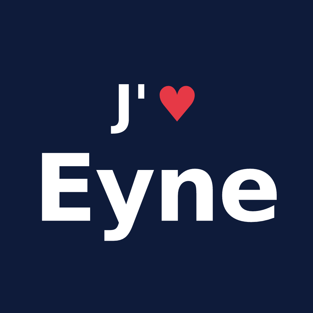 T-shirt personnalisé Eyne — design J'aime Eyne