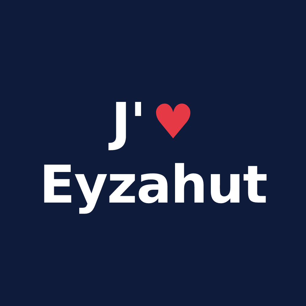 T-shirt personnalisé Eyzahut — design J'aime Eyzahut