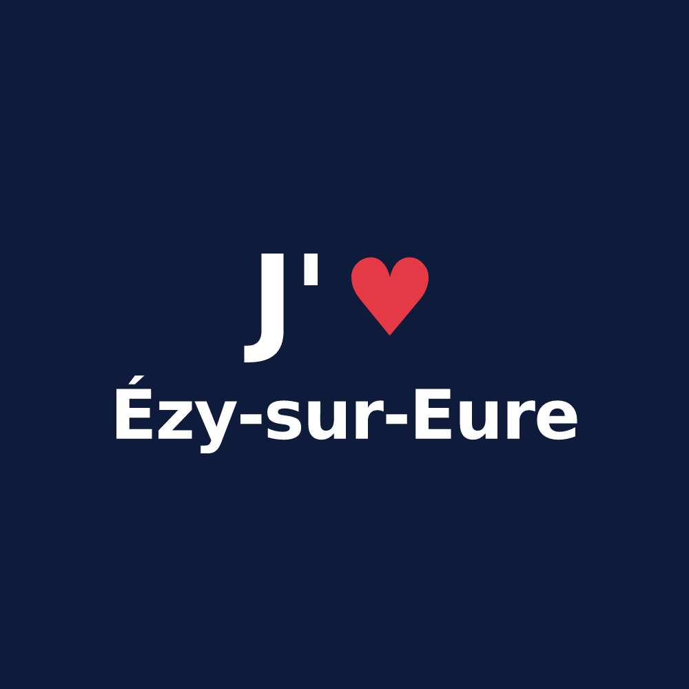 T-shirt personnalisé Ézy-sur-Eure — design J'aime Ézy-sur-Eure