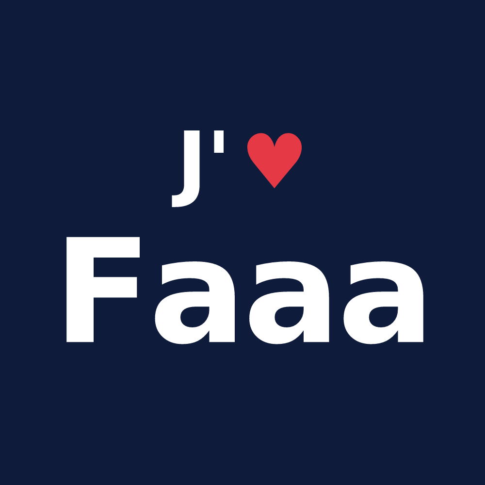 T-shirt personnalisé Faaa — design J'aime Faaa