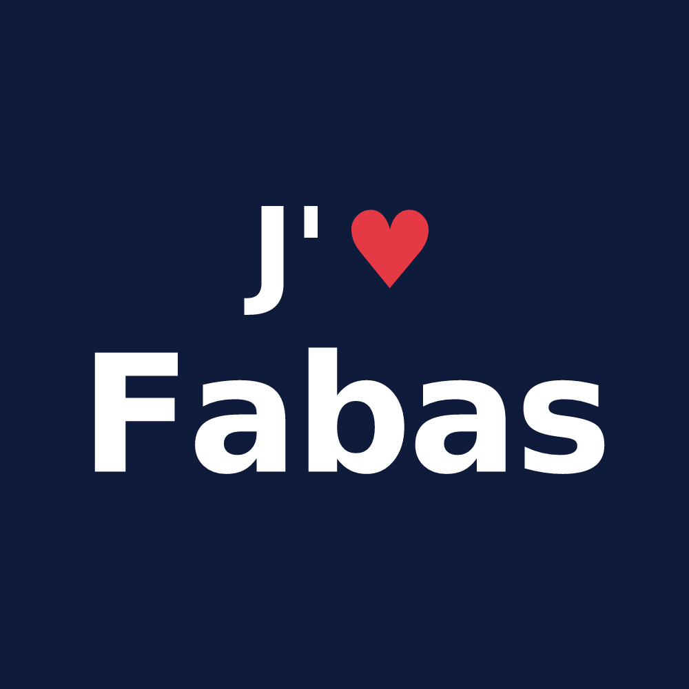 T-shirt personnalisé Fabas — design J'aime Fabas